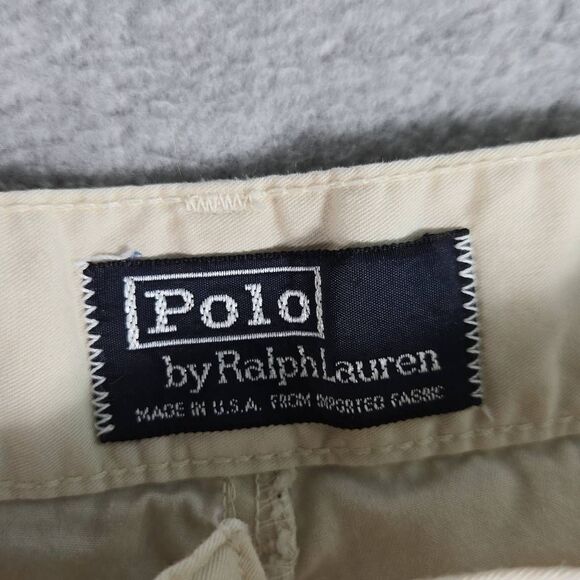 Vtg Polo Ralph Lauren Pleaded Shorts Chino made in USA the Caassic Golf 36 8" - Picture 4 of 10